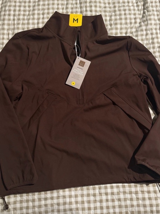 all in motion Tops - Woman’s Brown Half-Zip Pullover Sweater - M